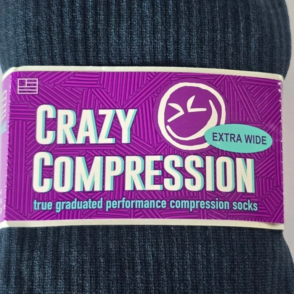Crazy Compression Multicolor Socks‎ 2pk Graduated Performance Women XS Athletic